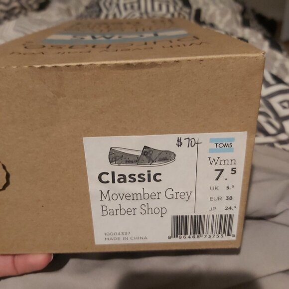 TOMS Grey Movember Canvas shoes - Picture 3 of 3